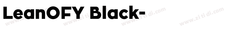LeanOFY Black字体转换